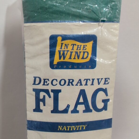 In The Wind NATIVITY Vintage Nylon CHRISTMAS 28"x40" Garden Decorative Flag New! - Picture 5 of 5